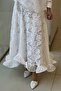 Skirt Hem Guipure Ruffle Blouse Set - 4