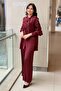 Ruffled Flounce Tunic and Wrinkle Effect Pants Set - 2