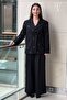 Floral Patterned Sequin Embroidered Jacket Pants Set - 2