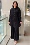 Brooch Detailed Shirt and Pants Basic Set