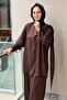 Python Patterned Shawl Collar Tunic Trouser Set - 2