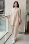 Tunic and Pants Set with Guipure Detail on the Sides