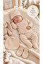 Lori̇o Unisex Newborn Hospital Release Set of 5 100% Cotton Snap Fastener Waffle Baby Set - 3