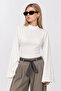 Spanish Sleeve Knitted Blouse Lrn0021 Ecru