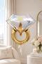 Solitaire Ring 75 cm Gold Colored Diamond Foil Balloon Bachelorette Party Bride to Be Model 2
