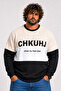 Large Size Crew Neck 3Ip Sweat Chao Ku 25721 Beige