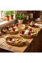 Interlocking Set of 3 Oval Plastic Rattan Trays – Wicker Look Multi-Purpose Serving and Presentation Tray - 3