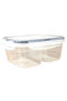2-Compartment 0.45+0.45 Liter Food Storage Container with Locking Lid Lc-524