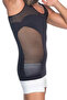 Black Seamless Mesh Men's Corset Undershirt - 2