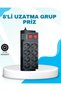 Heat Resistant Thermal Current Protection 8-Outlet Power Strip with 3 USB Ports Extension Cord