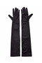 Black Color Elbow Length Fabric Gloves 40 cm - 4