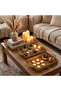 Interlocking Set of 3 Rectangular Plastic Rattan Trays – Wicker Look Multi-Purpose Serving and Presentation - 3