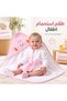 طقم روب استحمام أطفال 4 قطع ناعم /وردي