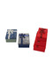 3Pcs D.Quadrilateral Striped Mix Color Cardboard Gift Box with Ribbon 22.5X15.5-20.5X13.5-18.5X11.5Cm