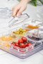 Acrylic Transparent 6-Piece Breakfast Set with Lids & Storage Container (Not Glass) - 4