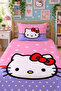 Hearted Polka Dot Cute Children's Pique Set - Linear Cat Modern Lilac Pink Quilted Bedspread - 2