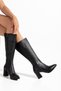 Pointed Toe Heeled Black Boots - 4