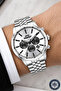 Functional Steel Cord, Steel Case Men's Wristwatch Bracelet Gift Silver-White Dslz022 - 3