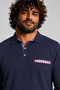 Men's Large Size Polo Collar Sweat Flota Pocket 24407 Navy Blue
