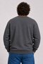 Men's Large Size Crew Neck 3Ip Sweat Black 24202 Anthracite Melange - 2