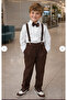 Boy's Classic Stylish Suspender Pants and Shirt Set – Age 2/10 – 31637 (Boys) - 5