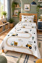 مجموعة بيكيه مفردة مطبوعة للأطفال والرضع من Construction Machinery Road مقاس 160x230 باللون الأبيض - 3