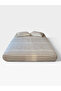 Monochrome 2 Layer Muslin Natural Sheet and Pillowcase Set - 100% Cotton Ecru - Beige Striped 240/265 cm King Size - 2