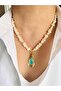 Heart Pearl Drop Pendant Necklace 45 cm - 2