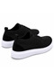 Kb-M101 Black Men's Shoes - Breathable Flexible Knit Upper with White Sole, Lace-Up Ultra Light Casual Sneaker - 7