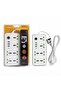 White Universal Extension Power Socket Strip With 3-Meter Cord - 3
