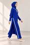 Women's Polo Collar Textured 2-Piece Tunic and Pants Knitwear Set - 5