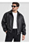 Oversize Lined Men's Leather Jacket