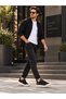 Ba0248 Black Men's Sneaker - Breathable Linen Upper, Beige Sole, Flexible Laces, Ultra Light Poly Sole, Casual Sports Shoes - 5