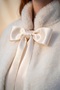 Long Bow Soft Textured Fur Etol Bridal Bolero Off White - 8