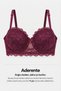 Plum Lace Supported Adjustable Strap Bra & Panty Lingerie Set - Underwired and Padded - 6