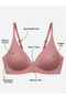 3-Piece Women's Laser Cut Seamless Underwire-Free Bra with Adjustable Straps - 5