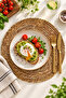6 Pieces Handmade Knitted Wicker American Service Plate 36 cm