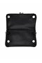 Black Soft Leather Bag with 2 Chain Straps and Black Wing Detail - 2