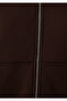 Zippered basic sweatshirt coffee bean - 7