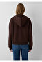 Zippered basic sweatshirt coffee bean - 5