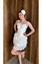 Women's Corset Bustier Lace Shorts Mini Skirt Two-Piece Set - 8