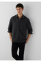 Tencel ™ ) Lyocell Anthracite Shirt Regular Fit / Normal Cut 0212068-70087