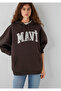 Logo Printed Hooded Brown Sweatshirt 1600361 -70222 - 2