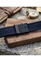 4 Cm Dark Blue Sports Canvas Belt with Black Buckle - 4
