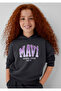 Logo Printed Hooded Anthracite Sweatshirt 7S10179-70087