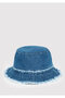 Embroidered Denim Bucket Hat 1914035-34933 - 3