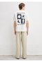 Sound of the Sea Printed Ecru T-Shirt Loose Fit / Comfortable Loose Cut 0613646-70057 - 5