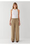 Linen Blend Beige Trousers 1011195-82360 - 4