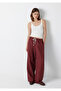 Linen Blend Red Trousers 1011269-70409 - 2
