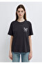 Butterfly Printed Anthracite T-Shirt Regular Fit / Normal Cut 1613871-70087 - 3